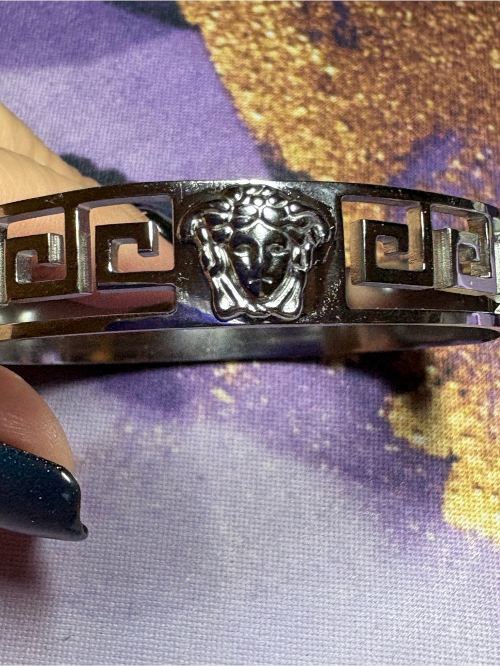 Silver Greek Key Bangle NWOT - Picture 3 of 6